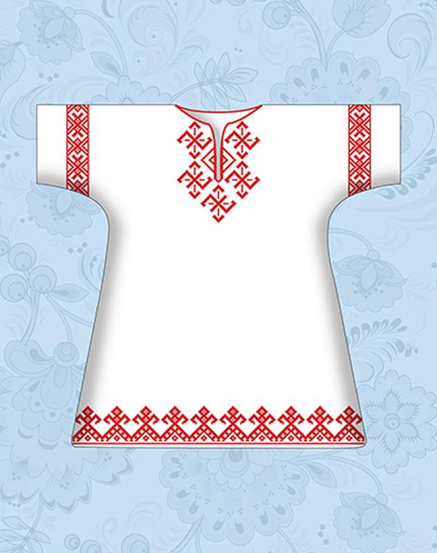 Заготовка для вышивки бисером или крестом рубашки детской крестильной  КР-01